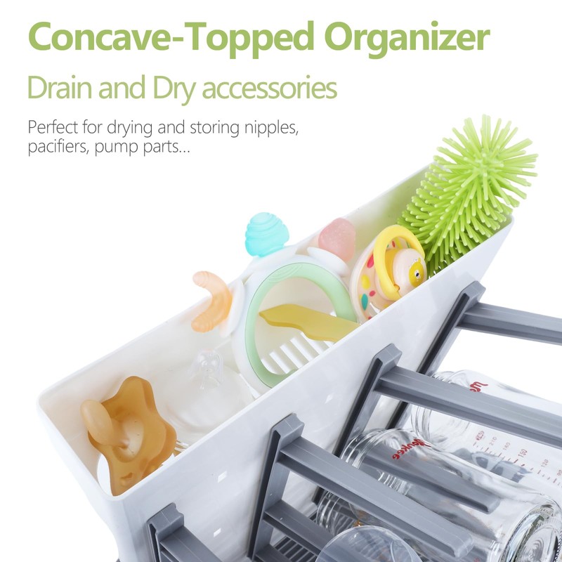 EeJyah Baby Bottle Drying Rack for 12 Bottles, Space Saving