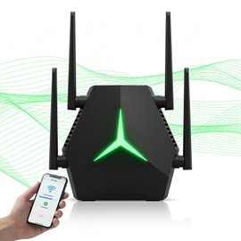 Durable WiFi Range Extender, 1115㎡ Coverage & 100+ Devices Simultaneous Connection, AC1200 1200Mbps, Energy-Saving 4 Antennas WiFi Booster