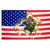 RFCO Indian Chief & Horse US Flag 3x5 ft USA
