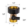 Heavy Duty Brass Shut Off Valve Garden Hose Connector，3PCS 3/4"