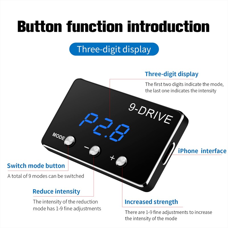 Throttle Response Controller 9 Drive Modes Smart Electronic Racing Accelerator