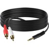 PASOW 3.5mm Stereo Male to 2RCA Male (Right and Left)