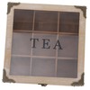 FELTECHELECTR Multi Functional Wooden Tea Bag Organizer Box Elegant Storage