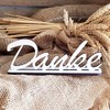 Dekolando Engraved Stand with German Text "Danke" [German Language] White
