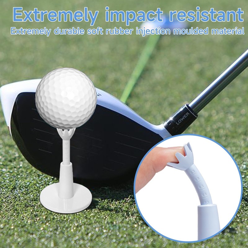 ZKFSIE Adjustable Height Golf Tee 2.1"-2.9" | Durable Rubber &