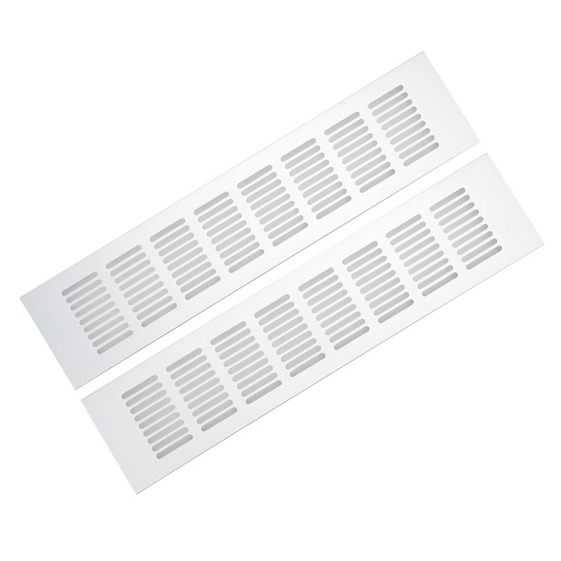 2 Pcs Air Vent Ventilation Grille Aluminium Alloy Rectangular Vent