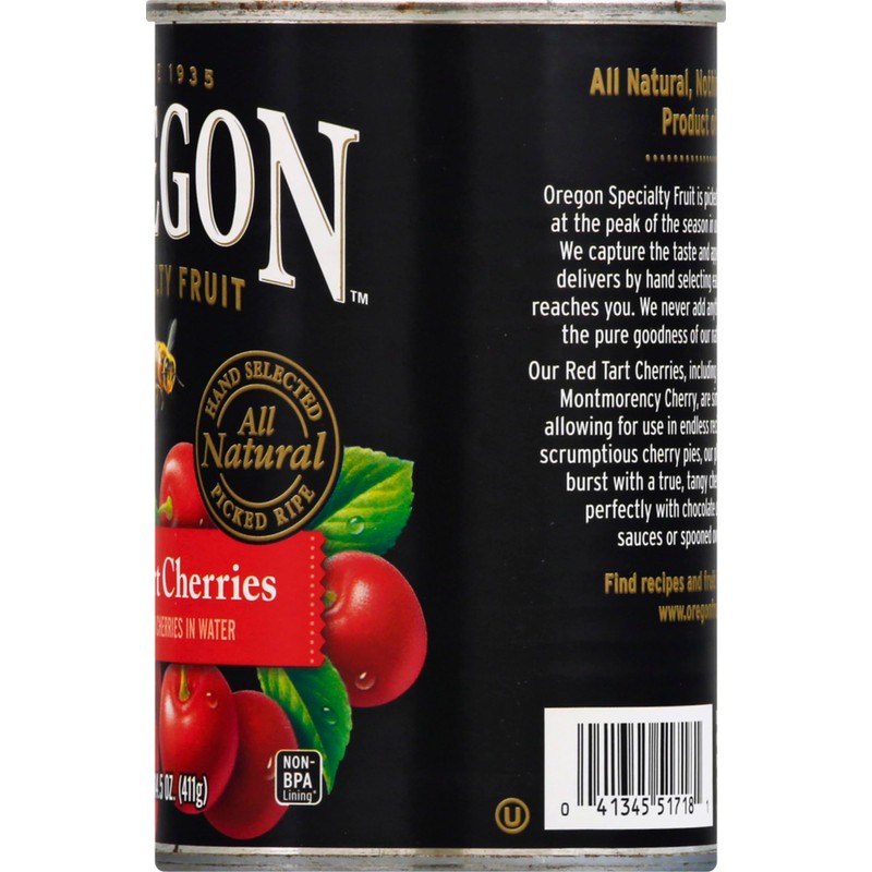Oregon Fruit Pie Cherries Red Tart, 14.5-Ounce (Pack of 4)
