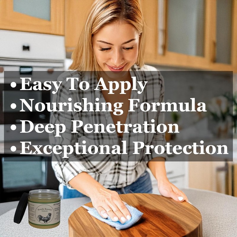 Cutting Board Wax- Refined Walnut Oil and Beeswax, 8 fl.oz