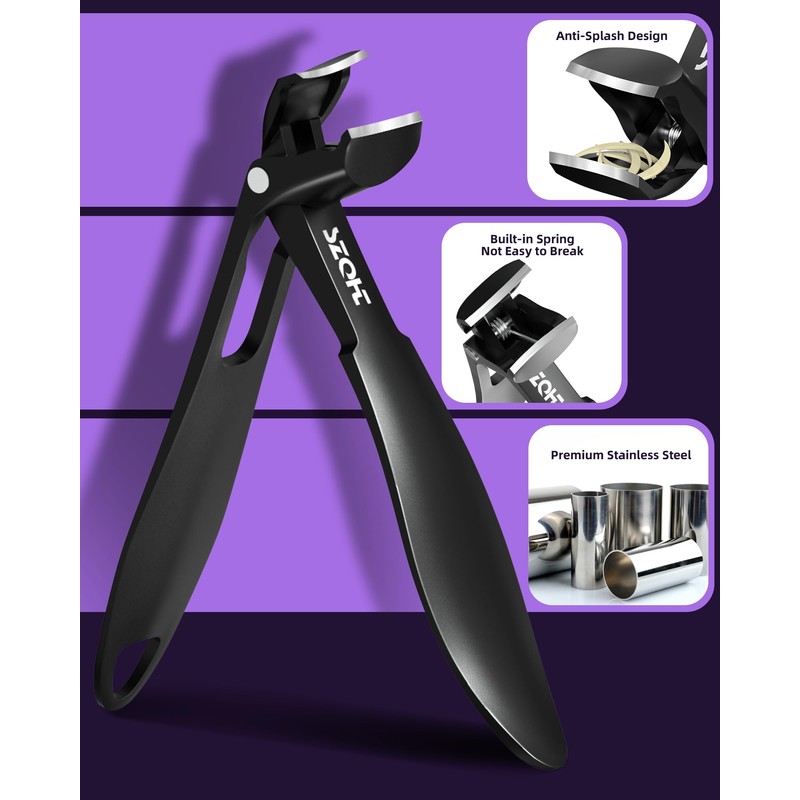 2025 Upgrade Angled Head Nail Clippers for Men, SZQHT Toenail