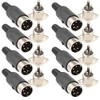 RUNCCI-YUN 16pcs DIN Male Female Soldering Connector 4-Pin for Panel