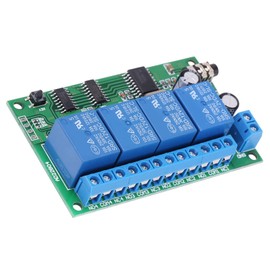 AD22B04 4 Channel DTMF Tone Decoder Relay, 12V Phone Remote Control PLC Module for Home Automation and DIY