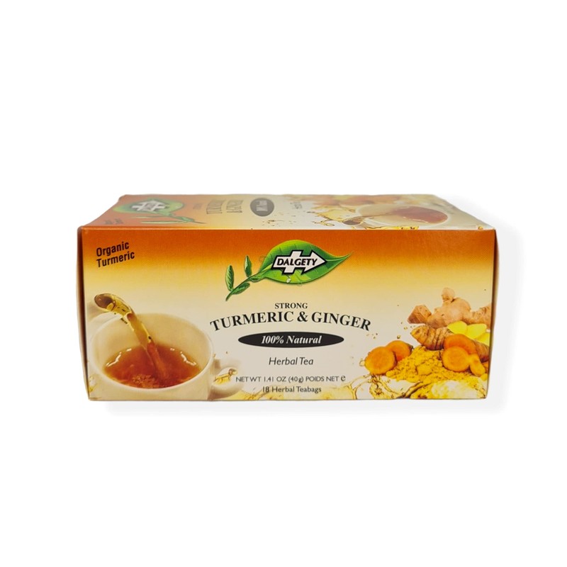 Dalgety Turmeric & Ginger Herbal Tea - 100% All Natural
