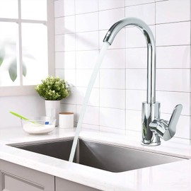 Kitchen Tap Chrome Tap Kitchen 360° Rotation Tap Kitchen Stainless Steel Sink Tap with High Spout Kitchen Tap with G3/8 Connections