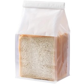 50Pcs Kraft Paper Bread Bags with Tin Tie Tab Closure and Clear Front Window for Mini Croissant, Pastry, Loaf Bread, Treat Bags for Bakery (White Kraft, 8.66 inch x 11.02 inch)