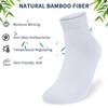 KOOOGEAR 5 Pairs Womens Ladies Bamboo Socks White Black Ankle