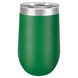 Polar Camel Drinkware Stemless Insulated Wine Glass Tumbler 16 oz (Green)