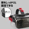 Elecom VRG-S01BK VR Goggles, Adjustable Eye Width, Compatible with Smartphones,