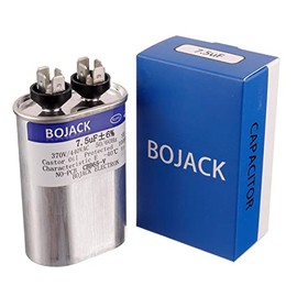 BOJACK 7.5 uF ±6% 7.5 MFD 370V/440V CBB65 Condensador ovalado de arranque para funcionamiento de CA o ventilador, inicio de enfriamiento o bomba de calor para acondicionamiento de aire