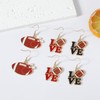 Football Bow Earrings for Women Trendy Acrylic Sports Lover Teardrop