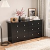 Furniwell 6 Drawer Dresser for Bedroom, Wood Dresser Wide Storage