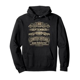 September 1985 40 Year Old Birthday Gifts For Men 40th Bday Pullover Hoodie