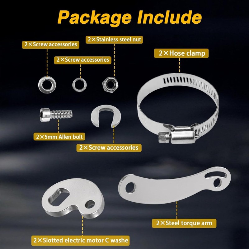 EVRBUL 2 Sets Universal Torque Arm Conversion Kit Compatible with