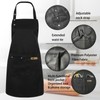 AlGuirnex 2 Pack Heavy Duty Kitchen Aprons, Adjustable Waterproof &