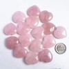 Manekieko 3 Pcs Natural Rose Quartz Pocket Palm Thumb Healing