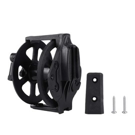 Fishing Reel, Split Type Reel Fishing Wire Reel Underwater Wooden Speargun Reel for Spearfishing(Black)-Easy Disassembly/Slide Smoothly