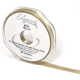 Eleganza Double Faced Satin Ribbon 10mm x 20m Taupe