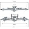 GLOBACT Aluminum Front & Rear Axles Set for 1/10 Axial
