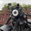 PKEDUO Demon Eye Motorcycle Headlight with Housing Bucket White/Amber DRL
