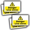 8 Pack - Danger Live Wires Stickers – Electrical Hazard