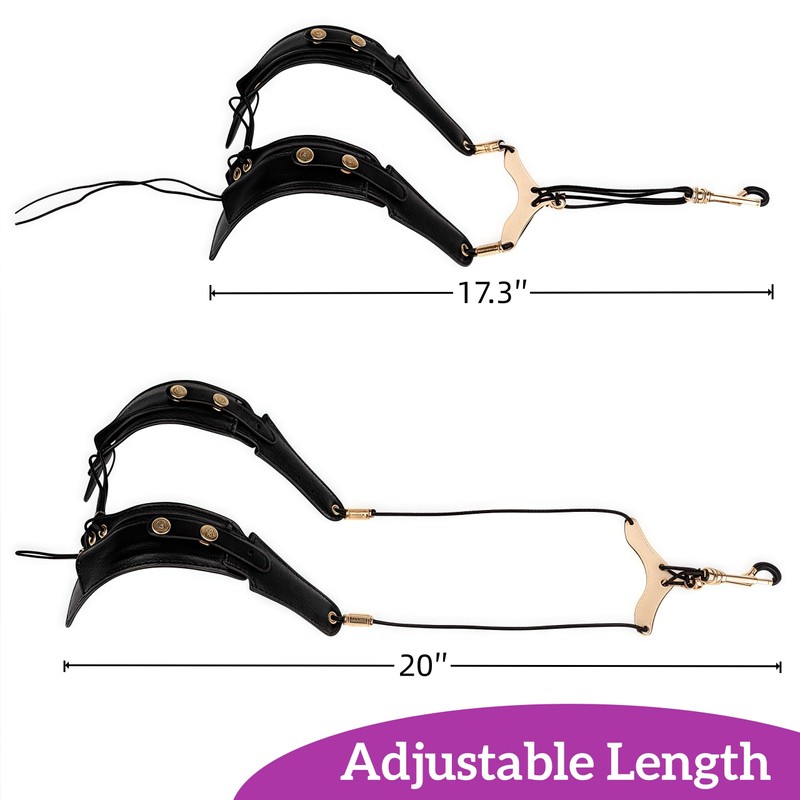 Saxophone bassoon Strap Clarinet Double Shoudler Harness Straps Adjustable Length