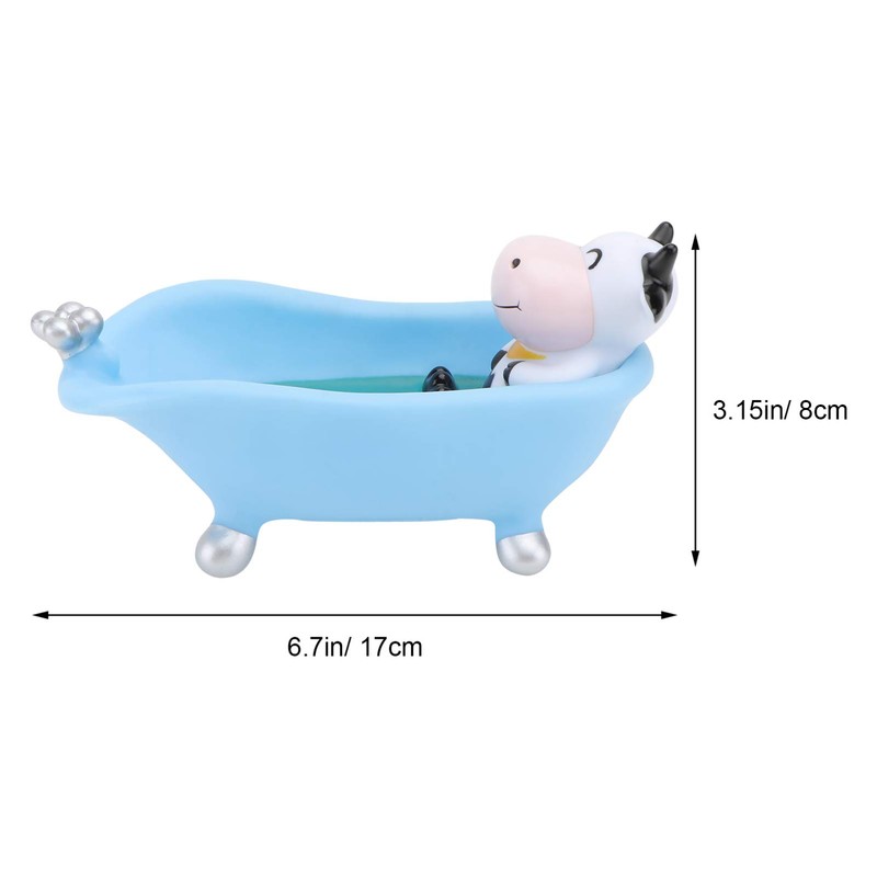 PRETYZOOM Cute Plastic Soap Dish Soap Boxes Funny Animal Cow