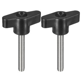 uxcell 2Pcs Clamping Screw Knob, M6 x 40mm Metric 304 Stainless Steel T Shaped Thumb Screws Handle for Quick Remove Hand Tightening Knob Replacement