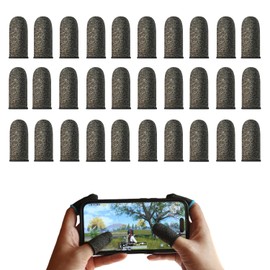 Finger Sack, For Finger Sack Games, Smart Phone Games, Thumb Core Sack, [30 Pieces, Ultra Thin Silver Fiber], Cute, Seamless, Ultra Sensitive, Hand Sweat Protection, All Finger Compatible, Soft Touch,