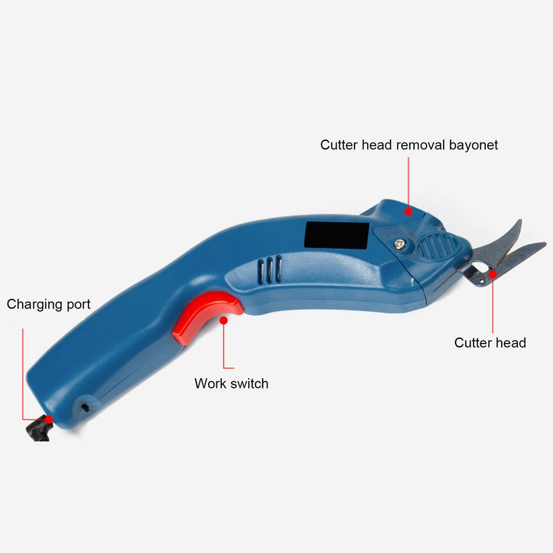 Electric Fabric Shears Scissors Portable Cloth Cutter Tailoring Trimming Tool