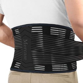 Faja lumbar para aliviar el dolor de espalda baja, soporte lumbar para aliviar el dolor de espalda, hernia discal y ciática. Cinturón de soporte...   