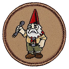 Scout Gnome Patrol Patch - 2" Diameter Round Embroidered Patch (Sew-on)