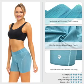 Padded Bike Shorts Women Cycling Underwear Bicycle Biking Biker Short with 4D Padding Super Lightweight Breathable
