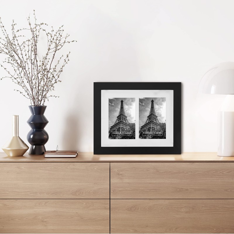 Fabian Clarke London® Modern Black 10x8 Picture Photo Frame with