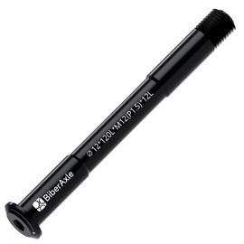BiberAxle 12 mm Thru Axles for Bicycle Forks and Rear Bicycle Frame, Mountain Bike and Road Bikes, Aluminium Alloy Hub Adapter Axle (Thread Pitch: 1.5 mm/Length: 120 mm)