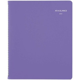 2021 Weekly & Monthly Appointment Book & Planner by AT-A-GLANCE, 8-1/2" x 11", Large, Beautiful Day, Lavender (938P-905-21)