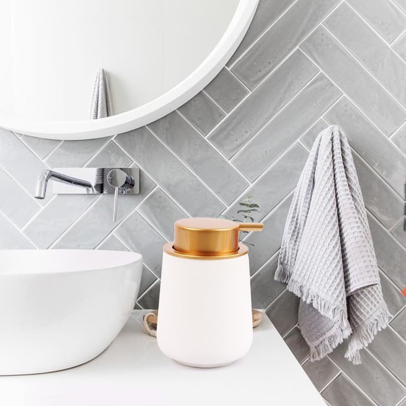 Generisch Soap Dispenser Marbled Ceramic 400 ml Foam and Lotion