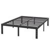COMASACH Queen-Size Metal Bed-Frame No Box-Spring Needed,12-Inch Noise Free Black