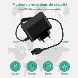30 V Alimentatore Caricatore Compatibile con Kärcher FC 5 FC 7 VC 5 Aspirapolvere senza fili PS07 Alimentazione Cavo Caricabatterie 1,8 Metri Cavo Caricabatterie