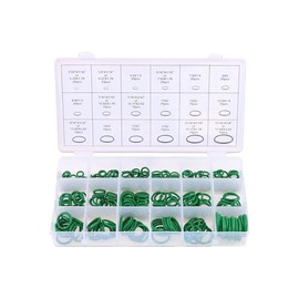 AIMALL 270Pcs 18 Sizes Rubber O-Ring Assortment Kit for Car Air Conditioning, Auto Vehicle Repair - Durable HNBR Seals in Green Case, Multi-Use Compression Solution