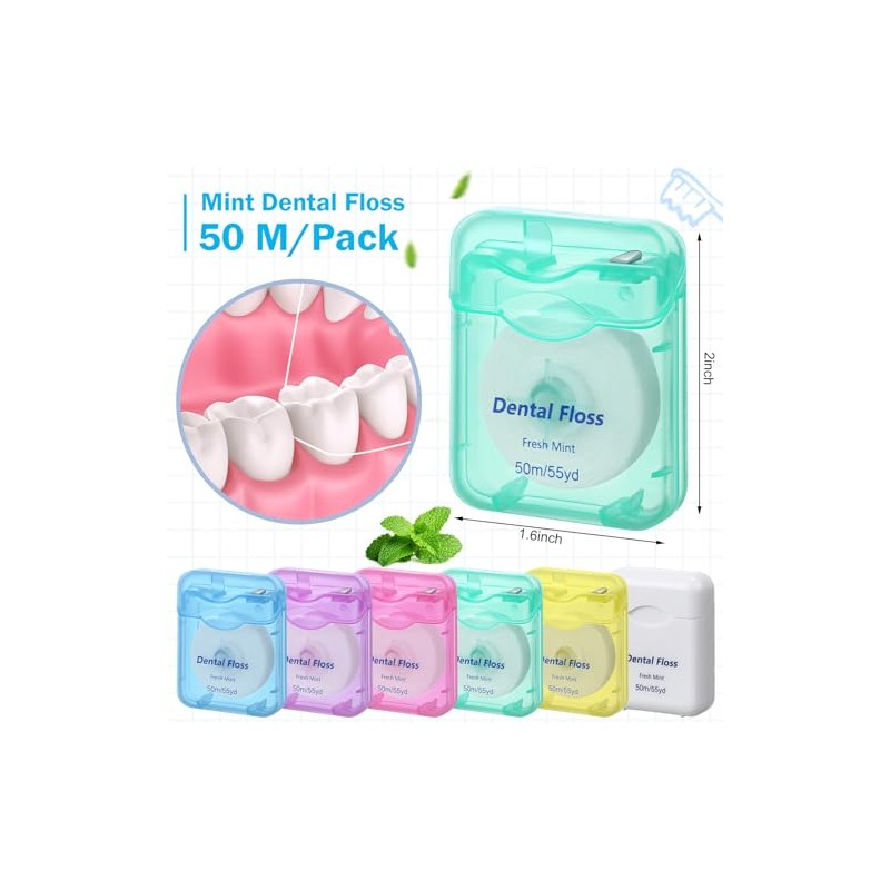 Mimorou Hilo Dental Con Sabor A Menta (Paquete De 96