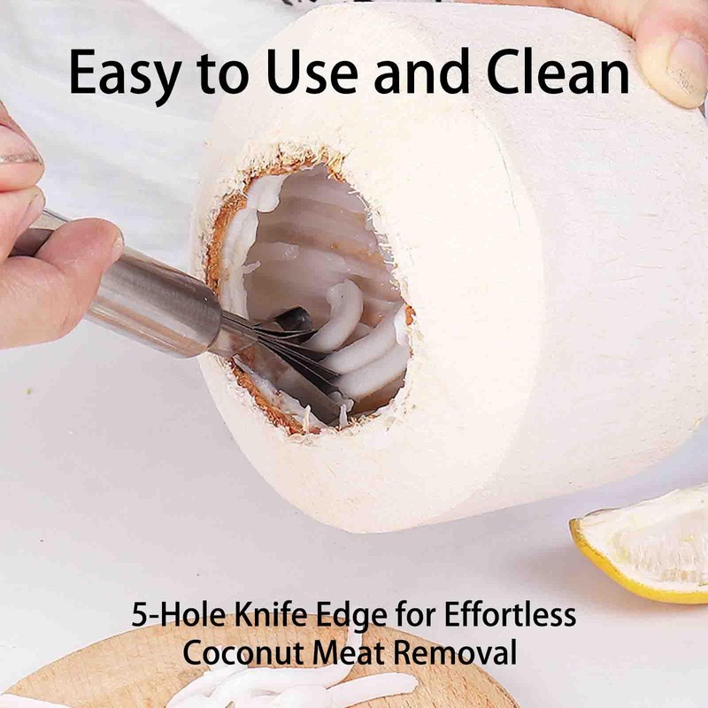 2 PCS Melon Craper Filipino Coconut Meat Scraper Stainless Steel
